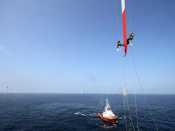 Seilunterstützte Offshore-Montage