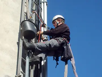 Reparaturarbeiten in der Höhe